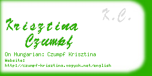 krisztina czumpf business card